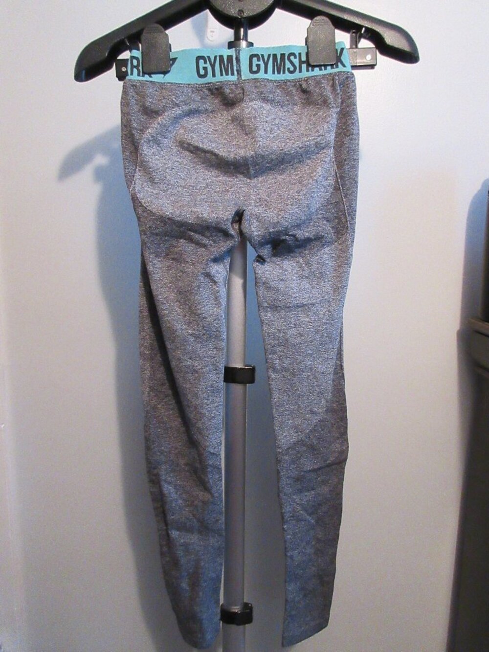 OG Gymshark Flex Leggings Size Small in Charcoal Marl / Hydro Teal
